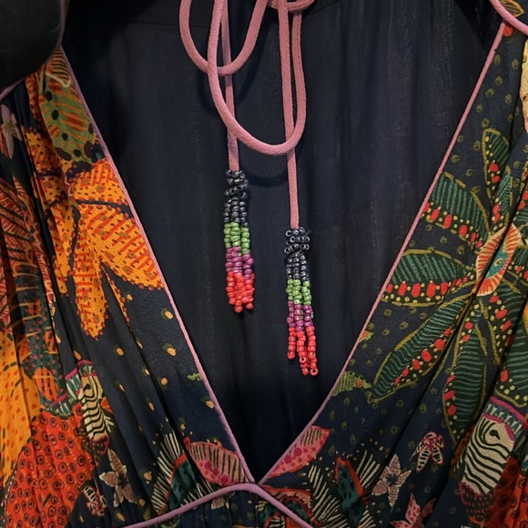 Farm Rio Navy Cool Macaw Midi Dress - Picture 3 of 5